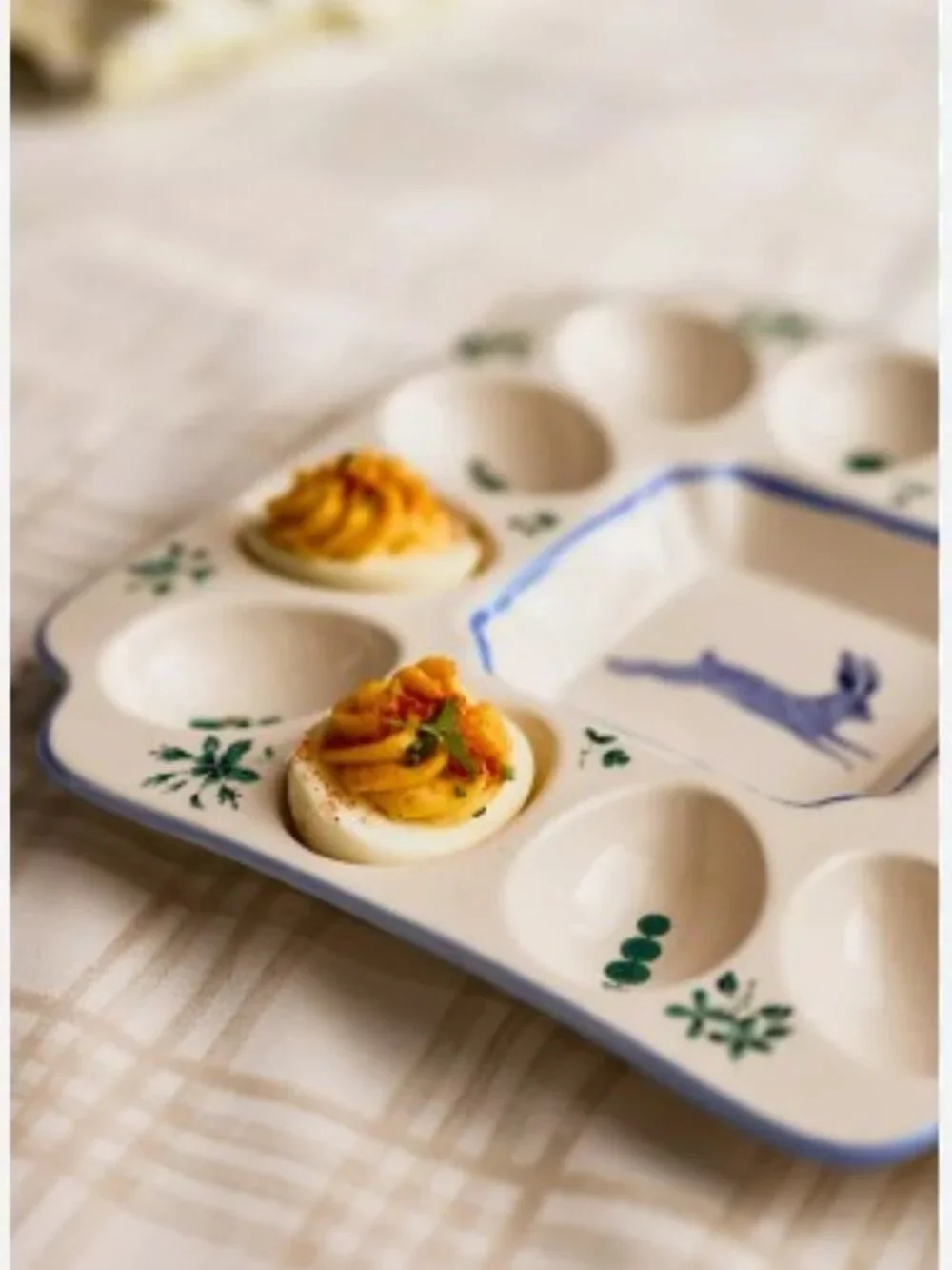 Anthropologie Lexington Stoneware Deviled Egg Platter - NWT in the Box
